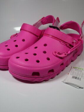 Post Malone Crocs Duet Max II 2 Clog Electric Pink Mens Size 12 207268 6QQ New